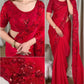 Crimson Beaded Sequin Saree