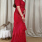 Crimson Beaded Sequin Saree