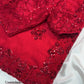 Crimson Beaded Sequin Saree