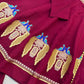 Wine Roman Silk Anarkali Palazzo Set