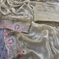 Floral Embroidered Shimmer Satin Saree