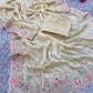 Floral Embroidered Shimmer Satin Saree