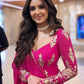Fuchsia Georgette Sequin Anarkali Set