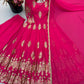 Fuchsia Georgette Sequin Anarkali Set