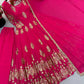 Fuchsia Georgette Sequin Anarkali Set