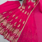 Fuchsia Georgette Sequin Anarkali Set