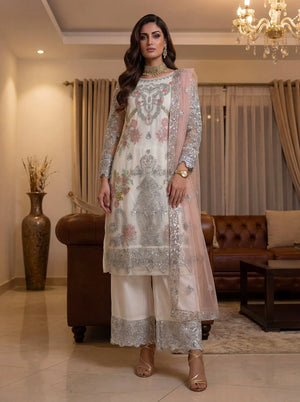 Premium Heavy Net Embroidered Kurti Set for Wedding and Festive Wear