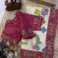 Ivory Printed Chinon Saree with Embroidery