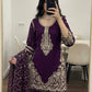Maroon Sequin Embroidered Suit