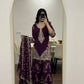 Maroon Sequin Embroidered Suit