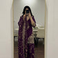 Maroon Sequin Embroidered Suit