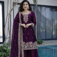 Elegant Chinon Silk Embroidered Suit Set for Festive and Wedding Wear