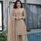 Elegant Chinon Silk Embroidered Suit Set for Festive and Wedding Wear
