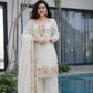 Elegant Chinon Silk Embroidered Suit Set for Festive and Wedding Wear
