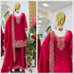 Elegant Chinon Silk Embroidered Suit Set for Festive and Wedding Wear