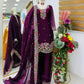 Elegant Chinon Silk Embroidered Suit Set for Festive and Wedding Wear