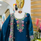 Elegant Chinon Silk Embroidered Suit Set for Festive and Wedding Wear