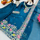 Elegant Chinon Silk Embroidered Suit Set for Festive and Wedding Wear