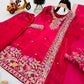 Elegant Chinon Silk Embroidered Suit Set for Festive and Wedding Wear