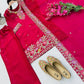 Elegant Chinon Silk Embroidered Suit Set for Festive and Wedding Wear
