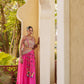 Pink Vichitra Silk Tassel Lehenga Choli
