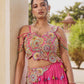 Pink Vichitra Silk Tassel Lehenga Choli