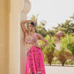 Pink Vichitra Silk Tassel Lehenga Choli