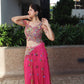 Pink Vichitra Silk Tassel Lehenga Choli