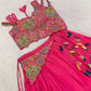 Pink Vichitra Silk Tassel Lehenga Choli