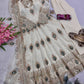 Peacock Feather Embroidered Anarkali Set