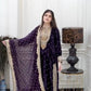 Viscose Velvet Embroidered Party Wear Set