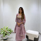 Mul Chanderi Anarkali with Embroidered Yoke