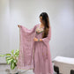 Mul Chanderi Anarkali with Embroidered Yoke