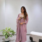 Mul Chanderi Anarkali with Embroidered Yoke
