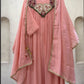 Mul Chanderi Anarkali with Embroidered Yoke