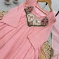 Mul Chanderi Anarkali with Embroidered Yoke