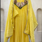 Mul Chanderi Anarkali with Embroidered Yoke