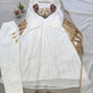 Mul Chanderi Anarkali with Embroidered Yoke