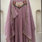 Mul Chanderi Anarkali with Embroidered Yoke