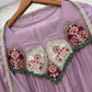 Mul Chanderi Anarkali with Embroidered Yoke
