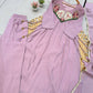 Mul Chanderi Anarkali with Embroidered Yoke