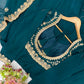 Teal Sequin Embroidered Anarkali Suit Set