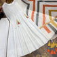 White Mul Cotton Anarkali Set with Dupatta