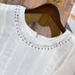 White Mul Cotton Anarkali Set with Dupatta