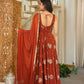 Rust Sequin Anarkali Suit with Dupatta