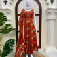Rust Sequin Anarkali Suit with Dupatta