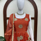Rust Sequin Anarkali Suit with Dupatta