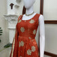 Rust Sequin Anarkali Suit with Dupatta