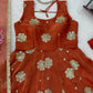 Rust Sequin Anarkali Suit with Dupatta