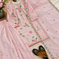 Blush Pink Embroidered Kurta Palazzo Set